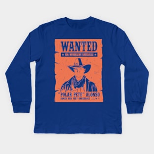 Pete Alonso Wanted Poster Kids Long Sleeve T-Shirt